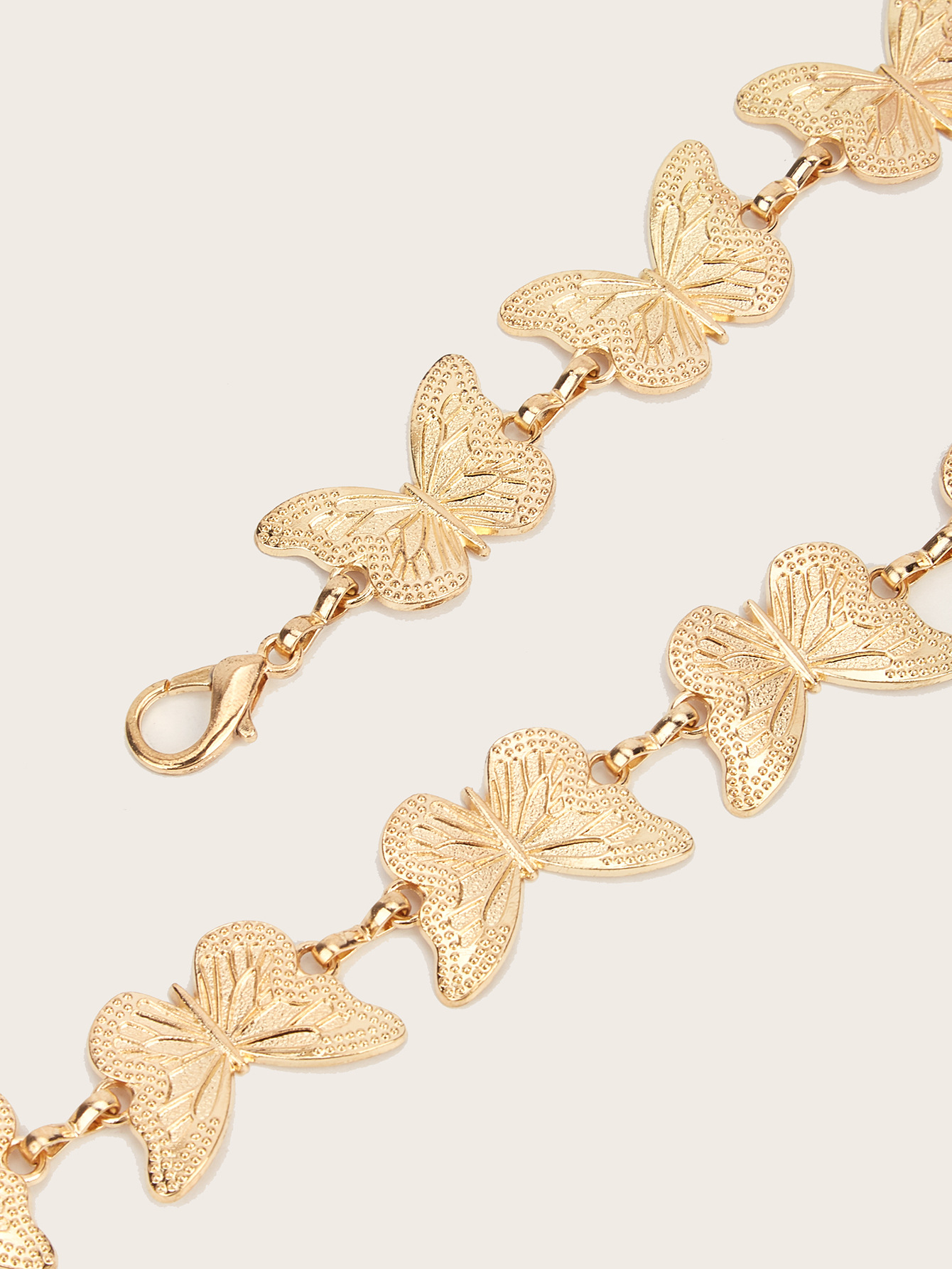 90g Weight Waist Chain Classification 1 Piece Quantity Casual, Daily, Shopping Occasion Metal Material Butterfly Pattern Women's Gender IG Style Style Gold, Silver Color Wholesale Jewelry IG Style Butterfly Metal Waist Chain 9