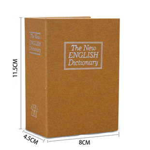 Portable Simulation Book Flip-Top Safe Creative Gift Password Piggy Bank Storage Box Dictionary Piggy Bank