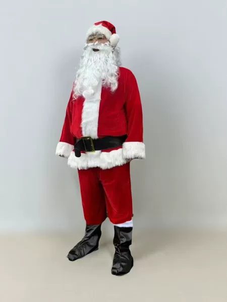 European and American Foreign Trade Cross-border Christmas Costume Santa Claus Costume Christmas Golden Velvet Santa Claus Costume Amazon