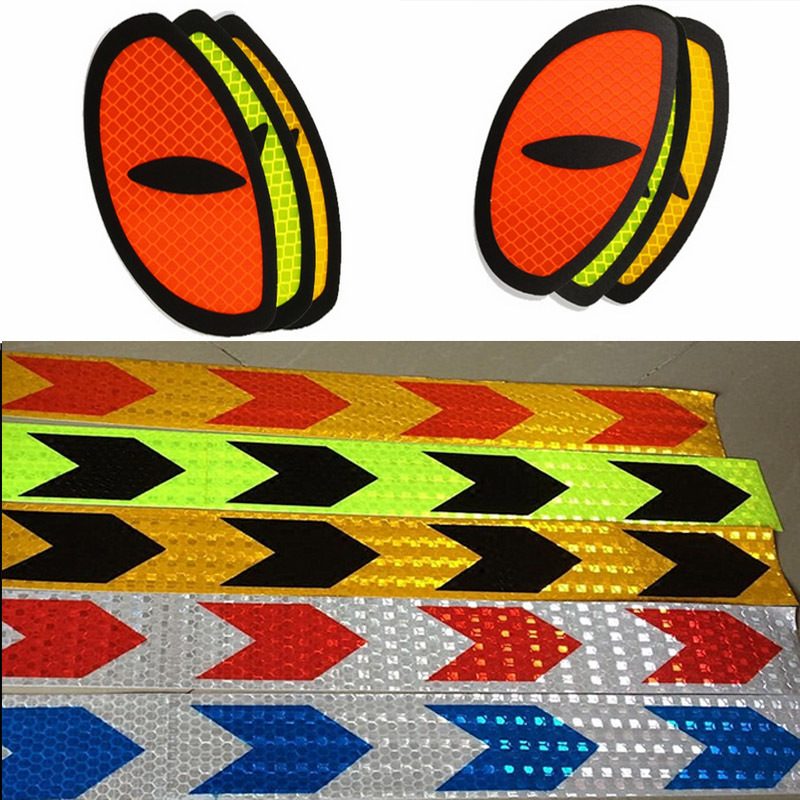 汽车箭头图案贴安全骑行个性头盔反光贴分切夜间标识反光警示贴膜