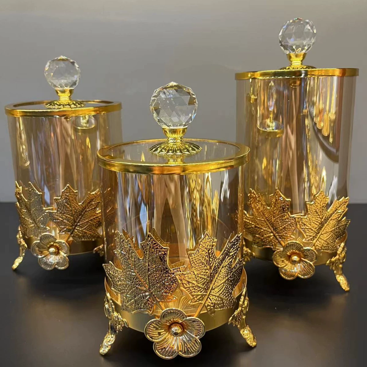 Европейские золотые домашние банки для хранения, украшения, трансграничная оптовая продажа, свадебный стол, ароматерапия, курильница, подсвечник, банка для конфет