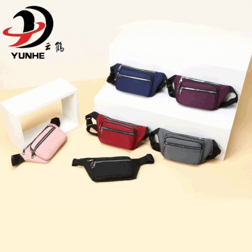 Foreign trade new style waist bag Korean style casual Oxford cloth shoulder crossbody bag large capacity multi-layer mobile phone coin chest bag for women
