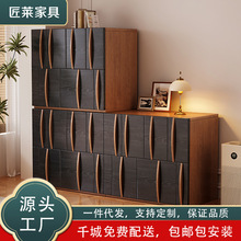 中古风实木斗柜家用客厅收纳柜储物柜酒店美式复古柜卧室床头柜