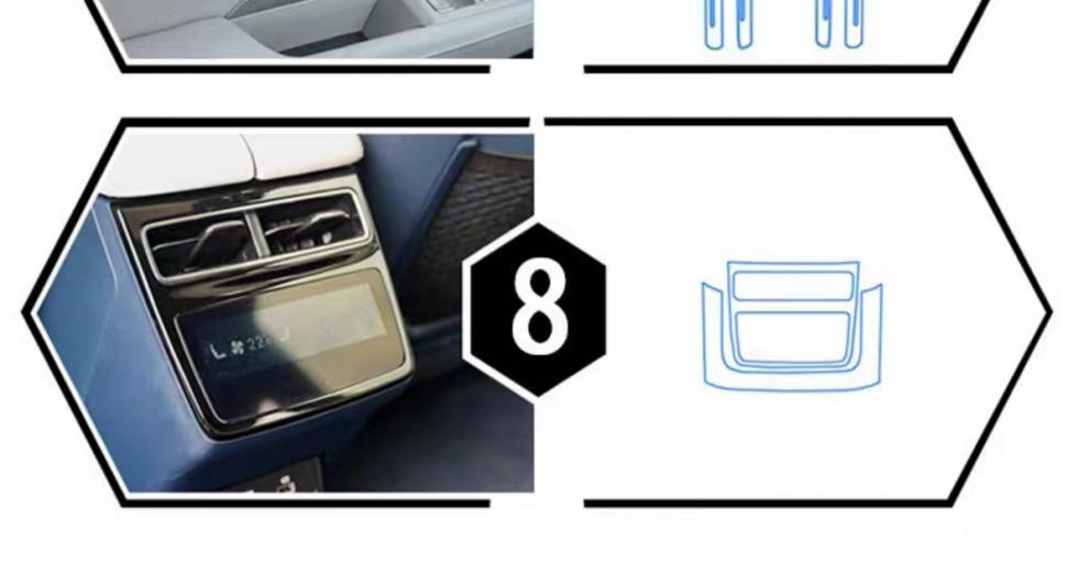 Suitable for Zeekr 001: blackened headlight film, transparent interior film, taillight film, navigation instrument screen film, TPU wear-resistant