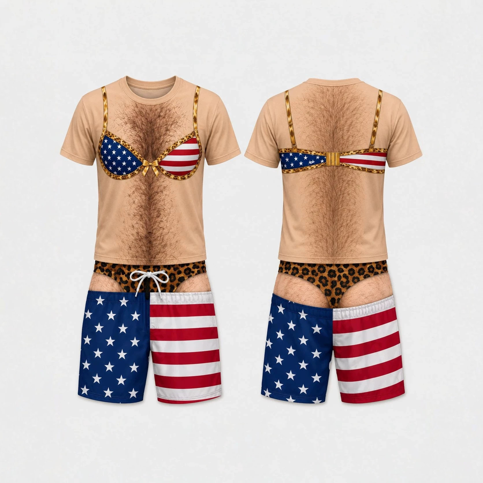 3D cross-border European and American style couple's outfit, ins-style, sweet and cool short-sleeved top with elastic waist and drawstring shorts, suitable for home and outdoor wear