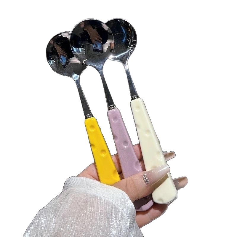 Ins Cheese Leuke, hoogwaardige roestvrijstalen mes-, vork- en lepelset voor huishoudelijk gebruik, luxe westers servies_voghion.com