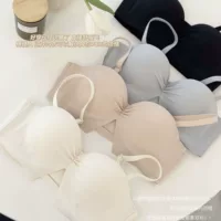 C09 Японское и корейское милое модное нижнее белье средней толщины на половину чашки с маленькой грудью, удобный бюстгальтер без оправы