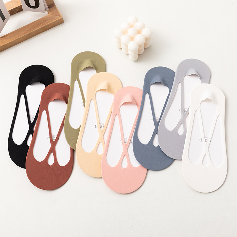 High Heels Invisible Socks Women's Spring and Summer Thin Silicone Non-slip Anti-drop-proof Boat Socks Women's Single Shoes Socks