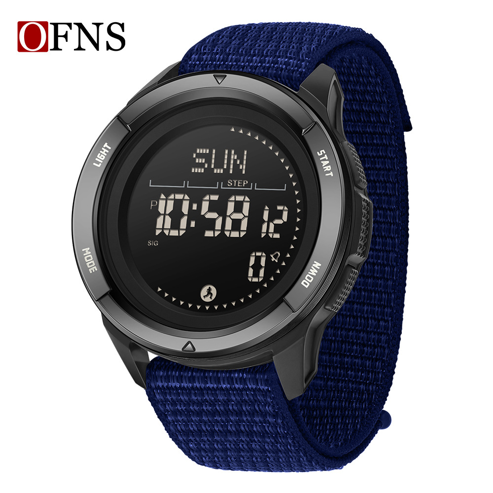 Sanda reloj multifuncional pedómetro impermeable estudiante brújula electrónica al aire libre metrónomo reloj de pulsera hombre