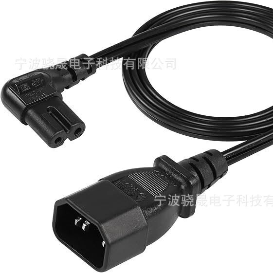 Iec 320C14 to C7 Ac Adapter Cable Iec 320 C14 Male to C7 Angled Female Power Cable Iec 320C14 to C7 Ac Adapter Cable Iec 320 C14 Male to C7 Angled Female Power Cable