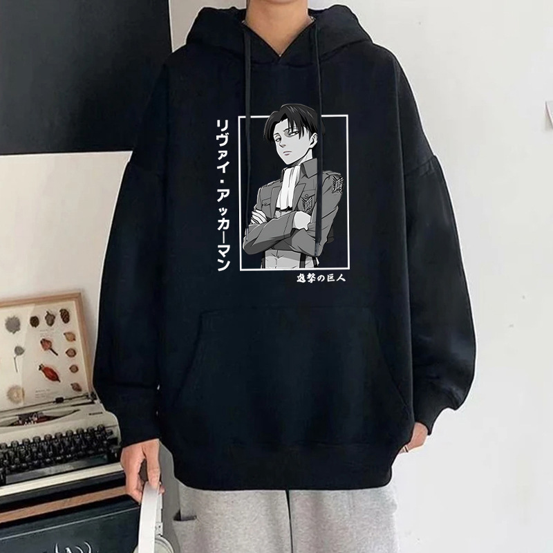New Fashion Anime Levi Ackerman Printing Hoodies Unisex