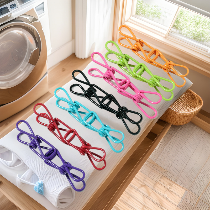 Windproof Hooded Clothespin for Drying Clothes and Socks, Multi-Color Clothespin with Sealing Photo Fixing Small Clip Holder
