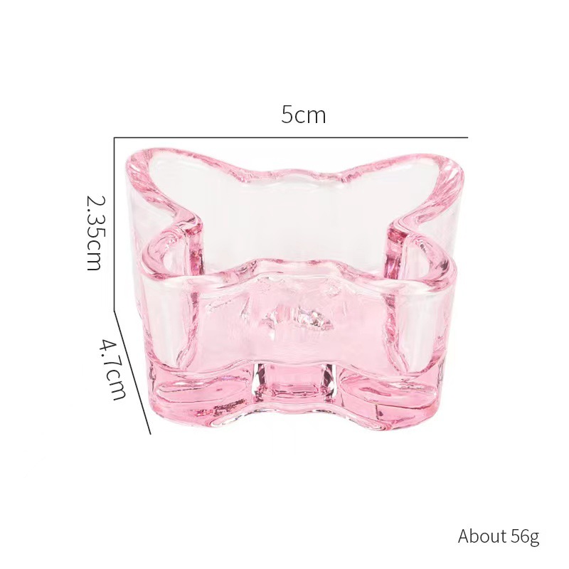 Rosa transparente-mariposa