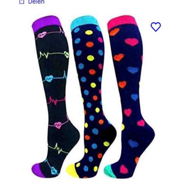 Calcetines de compresión transfronterizos Calcetines de pantorrilla Calcetines elásticos Deportes Ciclismo Correr Calcetines de yoga Calcetines de compresión de tubo largo para hombre Spot para mujer