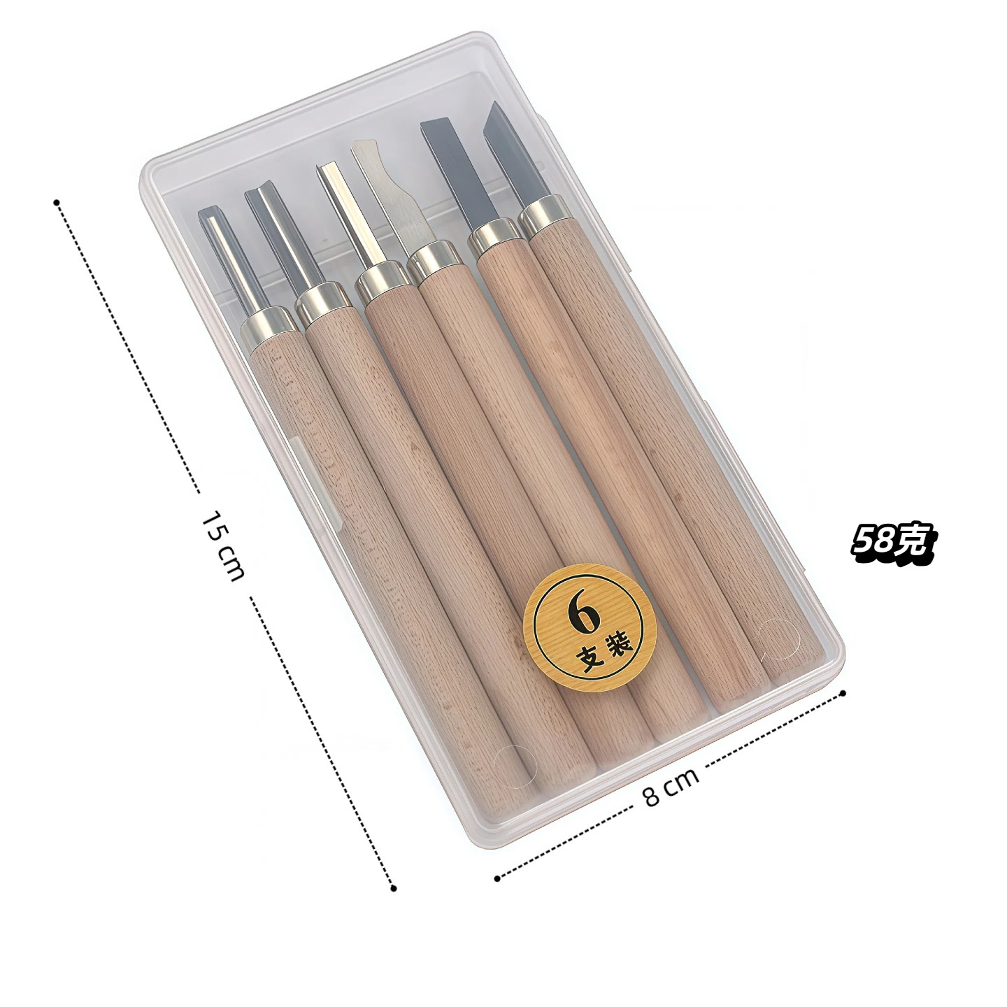 Juego de Cinceles de Tallado en Madera de Madera de Pino y Acero al Manganeso, para Carpintería y Grabado image 14