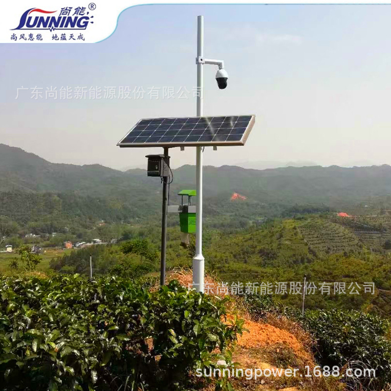 130W光伏发电供电储能一体化系统 离网全天监控供电 尚能厂家直发