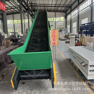 轮胎破碎用输送机下水平段传送带皮带输送线固废垃圾处理流水线