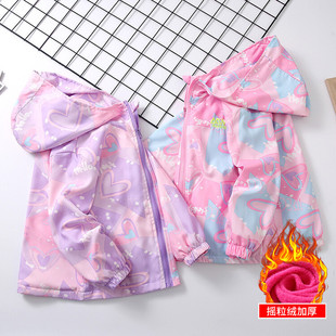 Children's fleece jacket 2023 New Amazon Children's autumn jacket middle and big children girls' coat Western style Outdoor