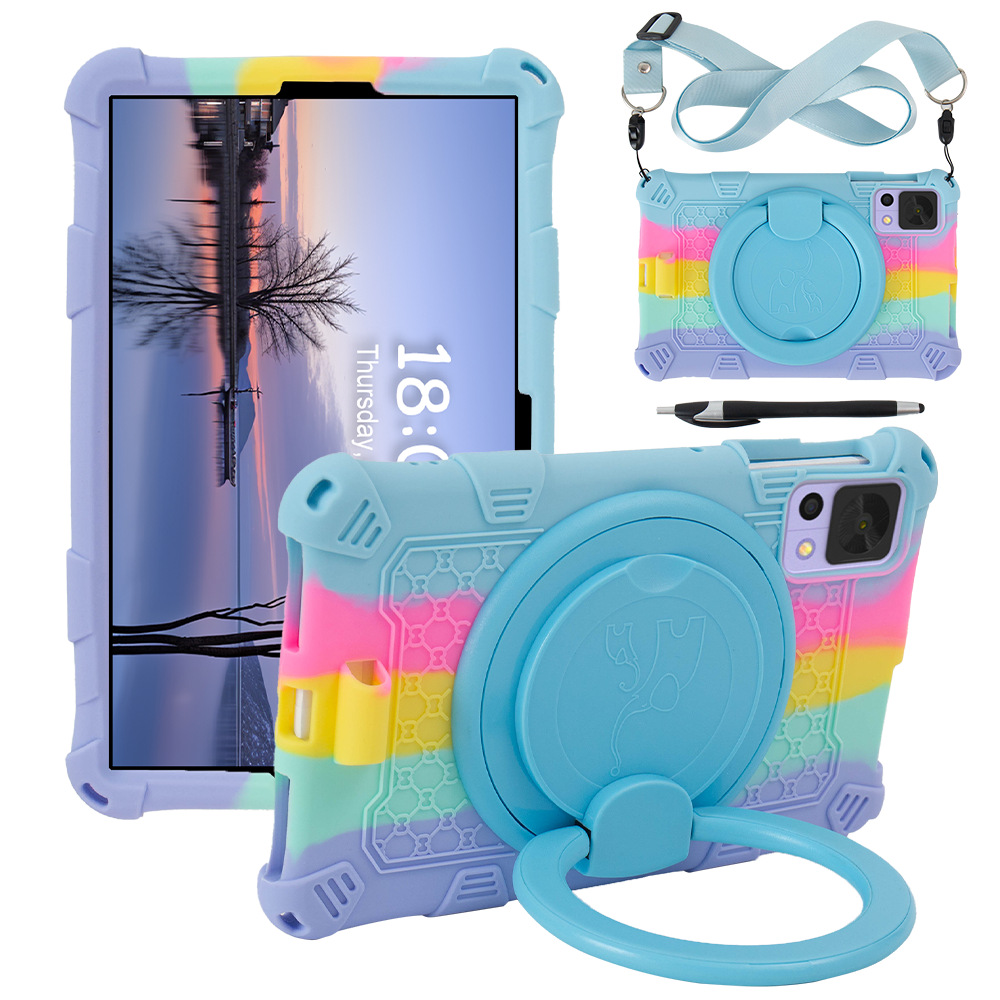 Vibrant light blue + lanyard capacitive pen