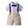 Summer set, shirt, overall for boys, 2023 collection, Korean style, children's clothing