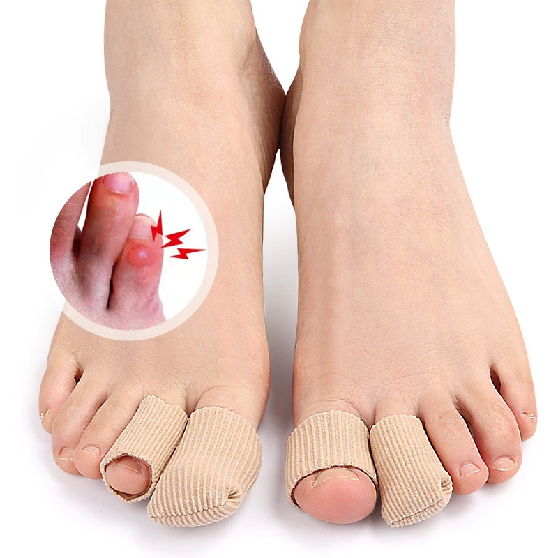 Закрытый волокна палец охранник крышка пальца ноги вальгусная гель протектор пальца ноги в наличии оптом