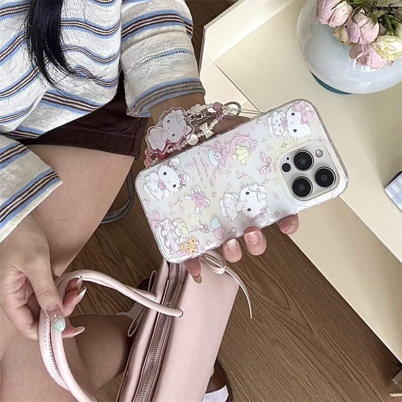 ins风英文台灯KT猫适用iPhone16苹果15ProMax/14手机壳13新款少女|undefined