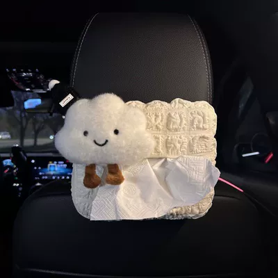 Car tissue box/set Paper Bag, Hanging Car - seat-style-black-hat-letter-cloud-puff-tissue-box