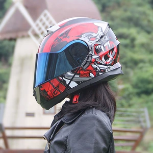 Cross-Border Gxt Electric Vehicle Motorcycle Helmet for Men, Flip-Up Helmet with Dual Lenses, Full-Face Winter Motorcycle Helmet for All Seasons