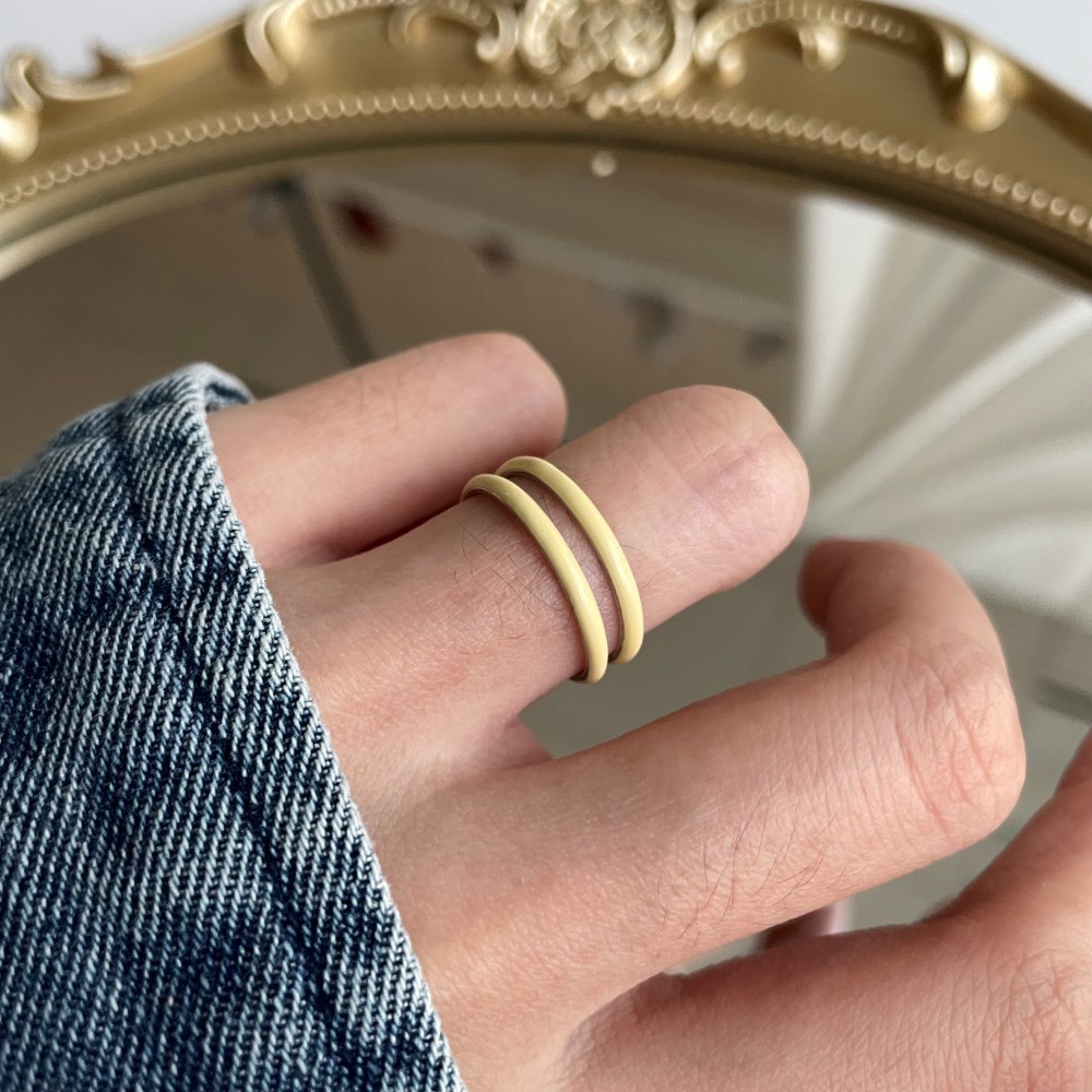 Cute Geometric Sterling Silver Plating Open Ring 1 Piece