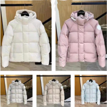 新款欧阳娜娜同款大鹅胶囊白标羽绒服明星同款派克大衣面包服外套