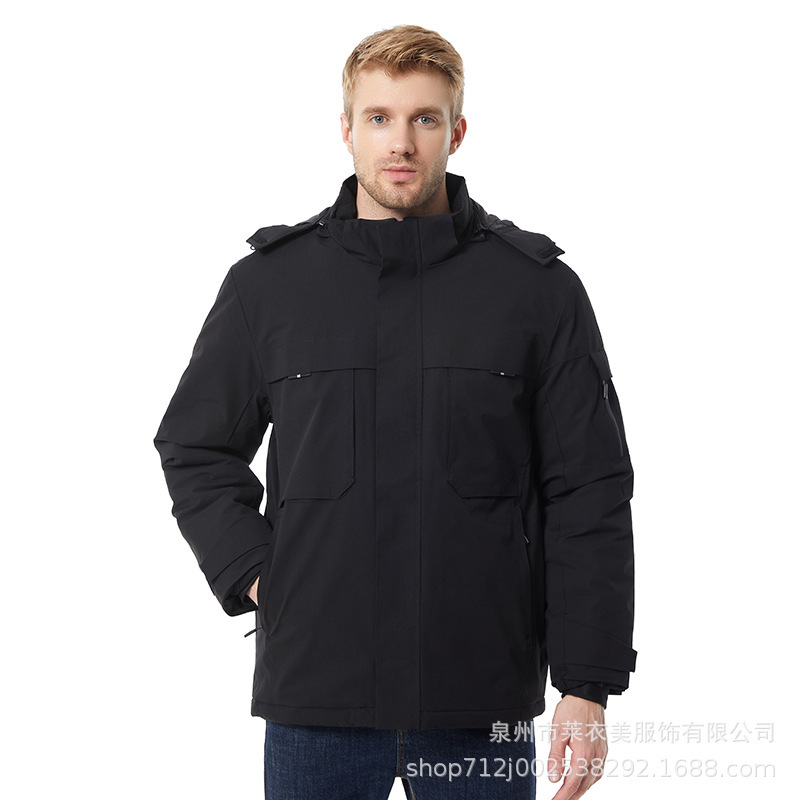 クロスボーダー知能発熱綿服三色フード付き突撃服usb恒温電熱綿服メーカー直販|undefined