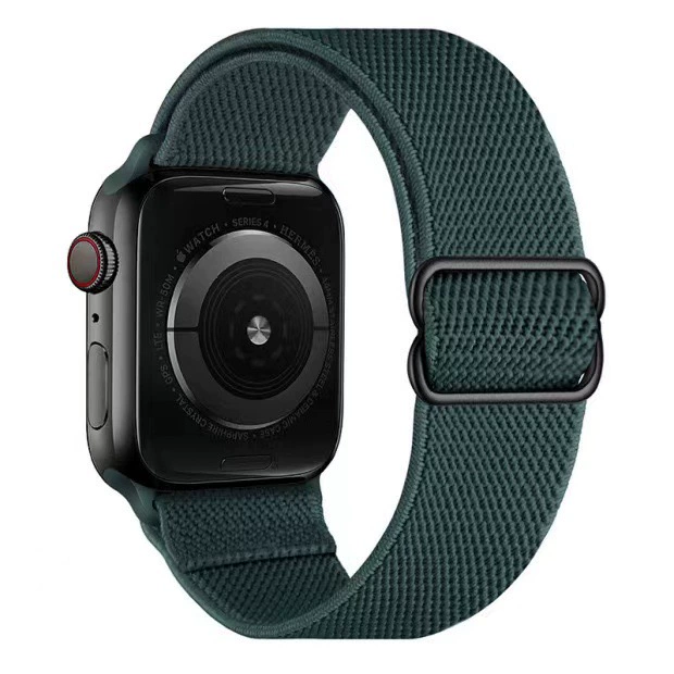 Ремешок-брет для часов (Apple) плетеный нейлоновый эластичный, регулируемая пряжка, совместим 38–49 мм