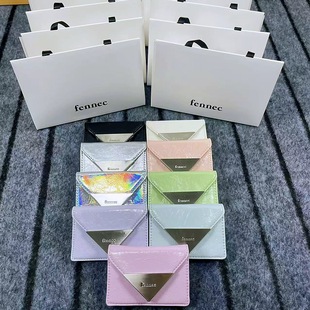 2025 New Korean Niche Fennec 70% off Wallet Versatile Oil Wax Leather Triangle Brand Portable Compact Id Bag