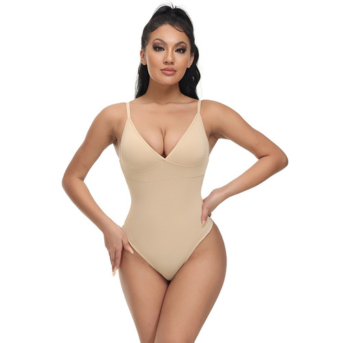 Cross-border T-shape back-shaping bottoming one-piece body-shaping garments high-elastic corset shaping seamless belly-controlling underwear for women