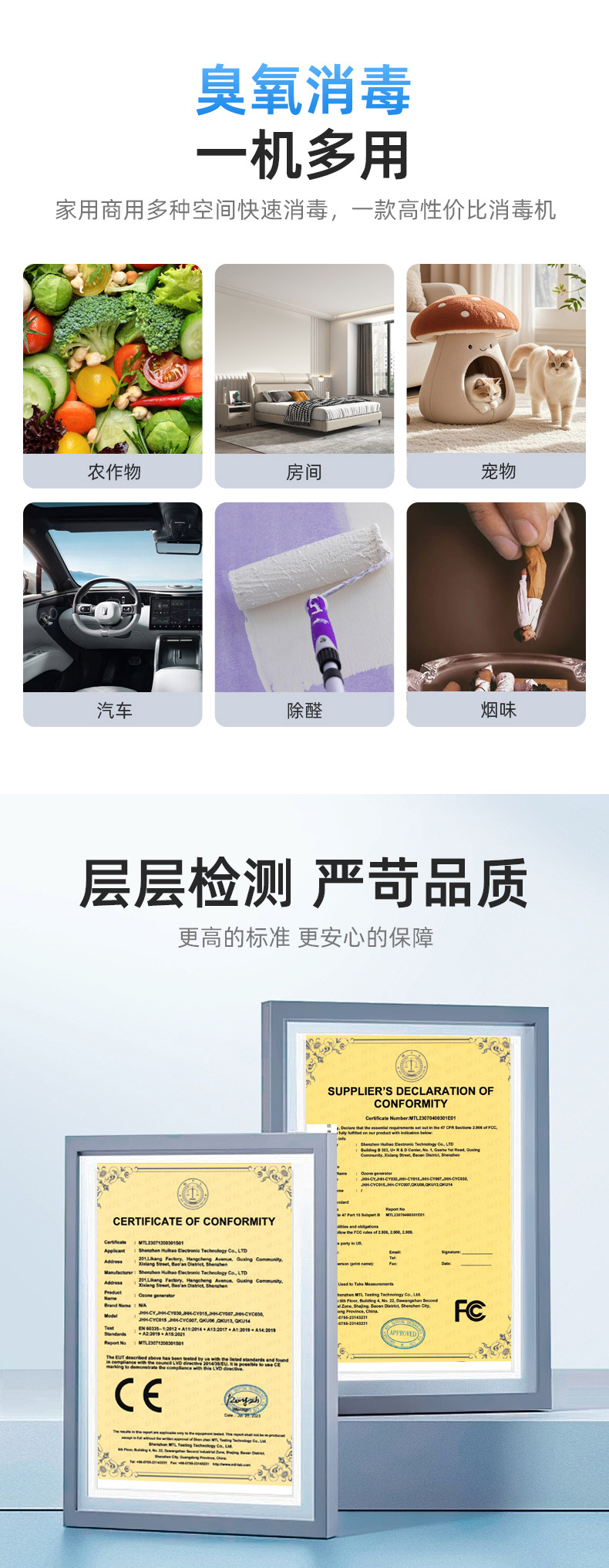 Manufacturer Wholesale Car Ozone Generator Practical Gift Car Air Sterilization and Deodorization Portable Purifier