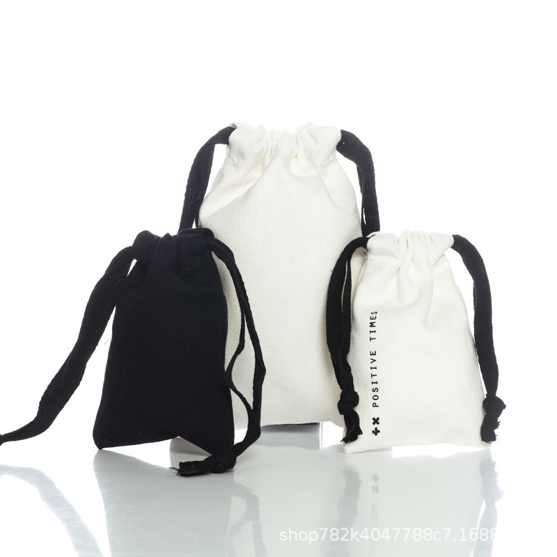 帆布束口收纳袋广告抽绳棉布拉绳购物背包袋子双肩袋定制