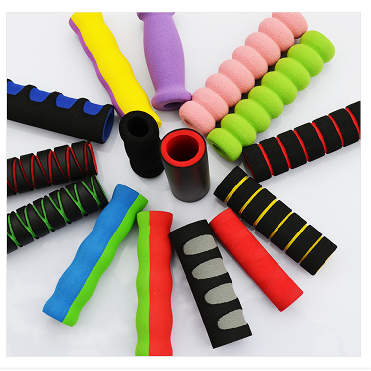 厂家直销 NBR橡塑门把套 波浪凹凸风格彩色门防护条加工订 制