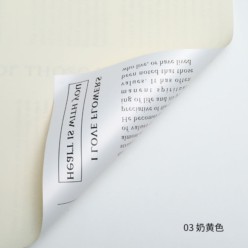 Fábrica de fiestas de flores al por mayor periódico inglés transfronterizo flor de embalaje de flores impermeable doble cara flor de embalaje flor de papel