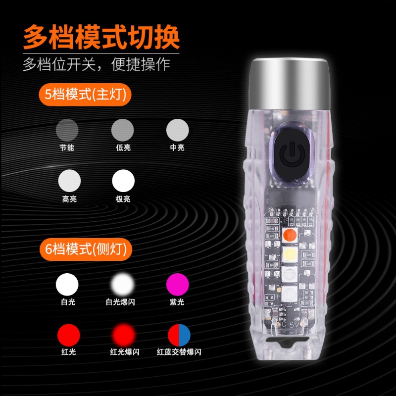 2022 New Mini flashlight, high-intensity long-range luminous work light, portable miniature student flashlight pic 6