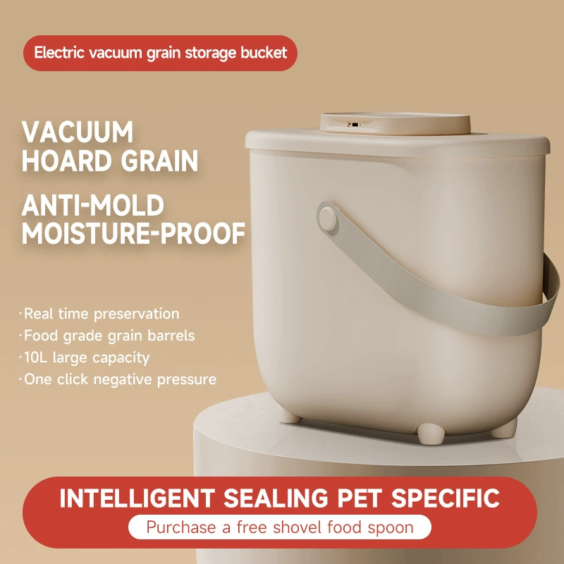 Вакуумный контейнер для хранения продуктов, с электрическим отрицательным давлением, большой емкости, влагонепроницаемый и герметичный контейнер для корма для кошек и собак, высокая эстетическая ценность.