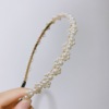 Headband from pearl, retro metal hairgrip, accessory, new collection, Korean style, simple and elegant design, French retro style, European style, Japanese and Korean