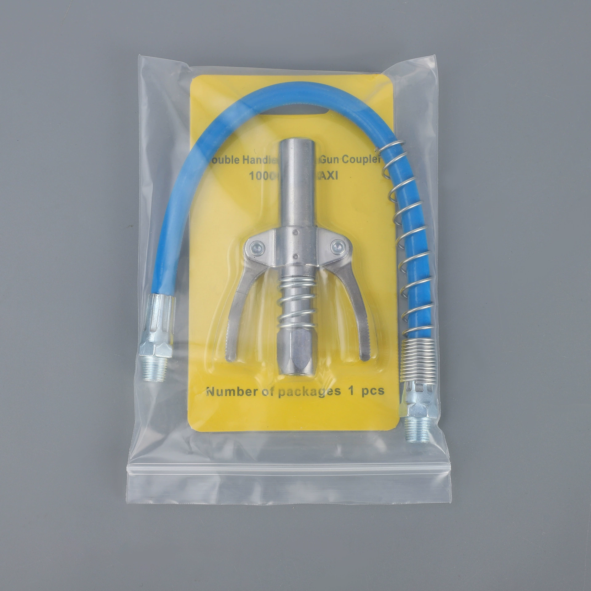 Набор двухручных шприцев для смазки, шприц высокого давления с фиксирующим зажимом, самоблокирующийся шприц с плоской головкой