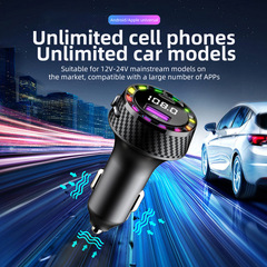 人気の車の Bluetooth MP3 シガーライター PD30W + QC3.0 携帯電話急速充電器カラフルな呼吸雰囲気ライト
