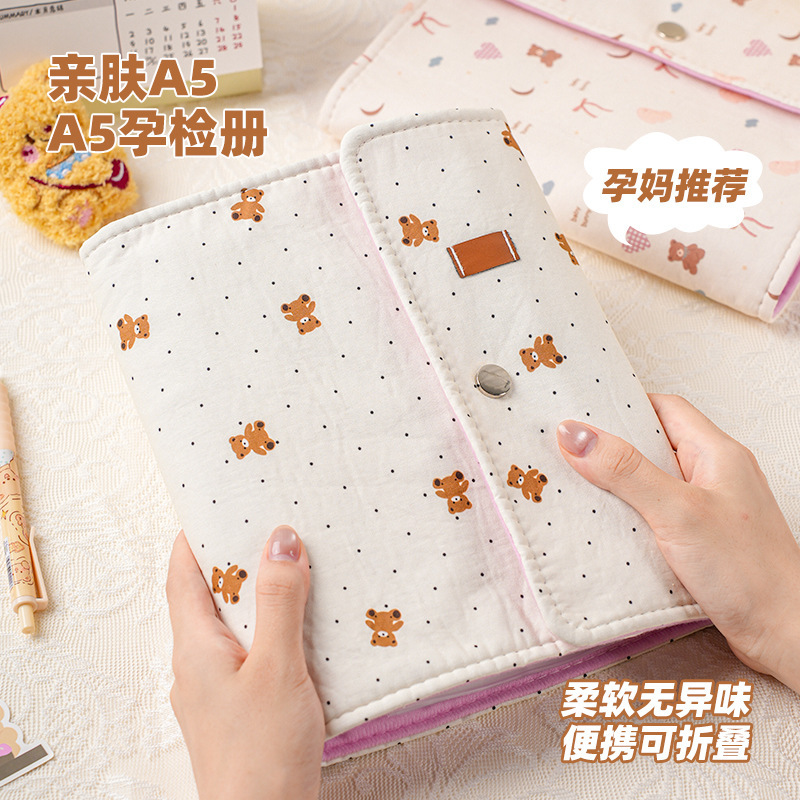 Maternity Check-Up Storage Book, High-Looking Ins Style Storage Bag, Binder, A4 Prenatal Check-Up Report, Baby Check-Up Book