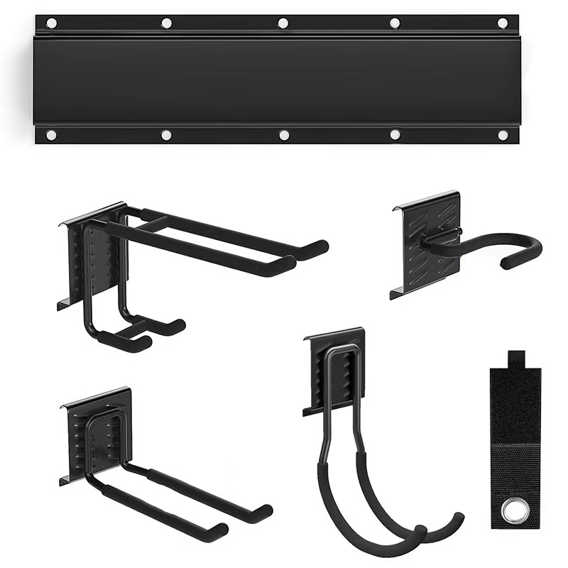 gancho de placa de ranura transfronteriza para almacenamiento de pared pesada percha metálica para herramientas de jardín para colocar ganchos de pared para objetos pesados tipo de pared image 13