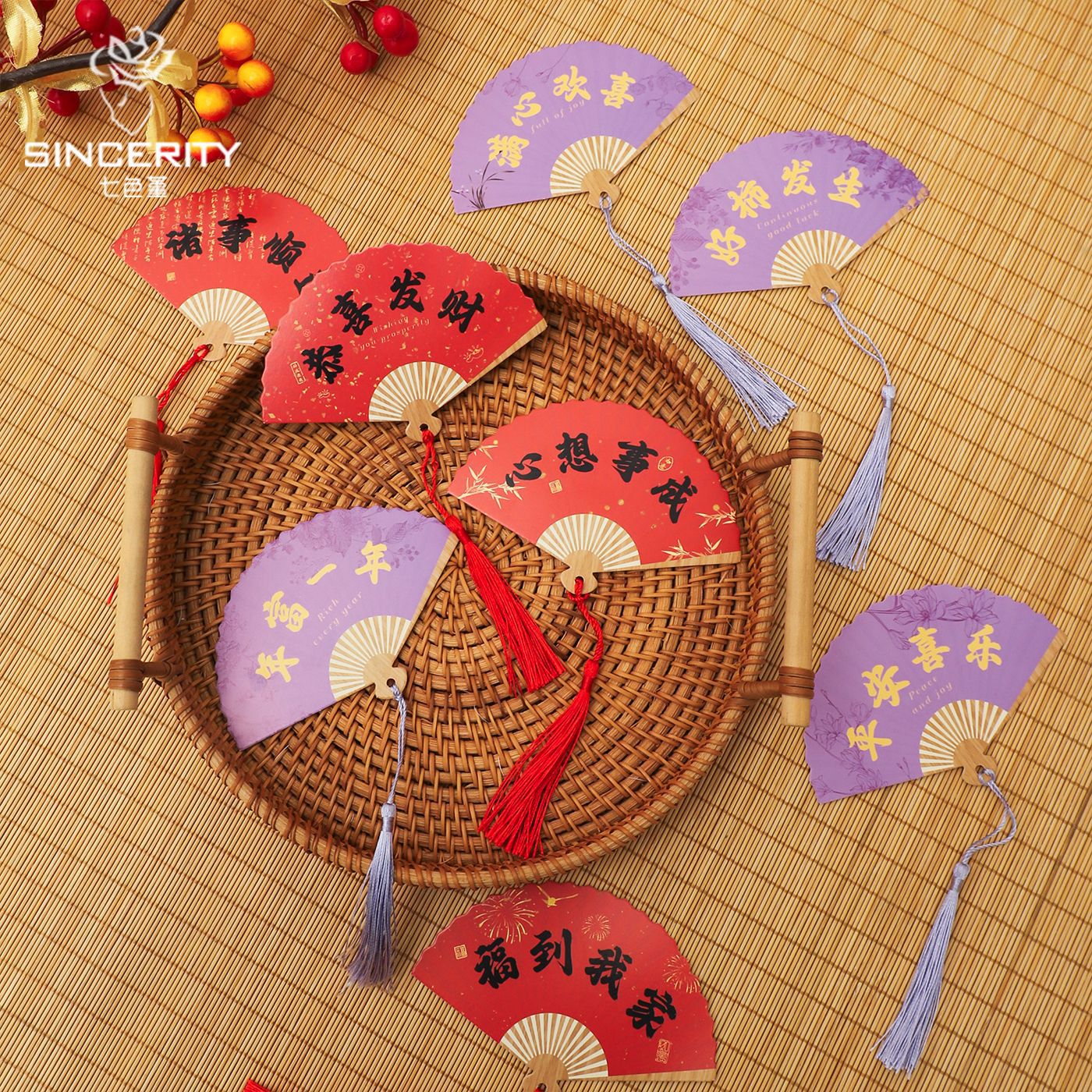 Tarjeta de ventilador de siete colores de cordier flange florista tarjeta de decoración florística diy embalaje manual tarjeta de caja de regalo