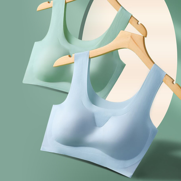 Shangpin Anxin Generation Large Size Ice Silk Seamless Aunt Sleeping Bra No Wires Sports Vest Women's Seamless Underwear