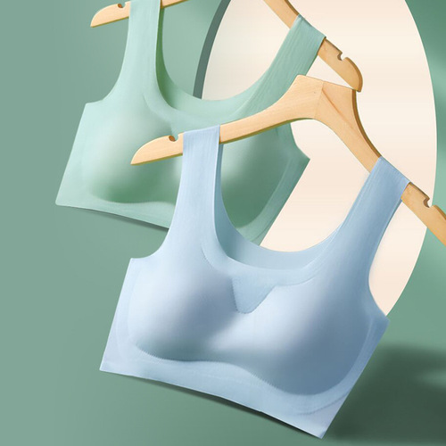 Shangpin Anxin Generation Large Size Ice Silk Seamless Aunt Sleeping Bra No Wires Sports Vest Women's Seamless Underwear