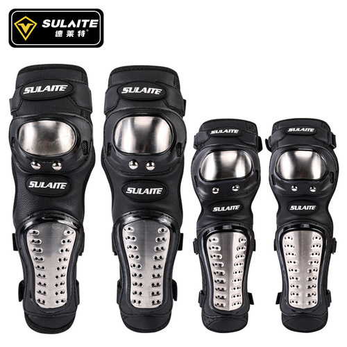 SULAITE motorcycle stainless steel knee pads and elbow pads off-road riding protective gear racing protective outdoor sports equipment
