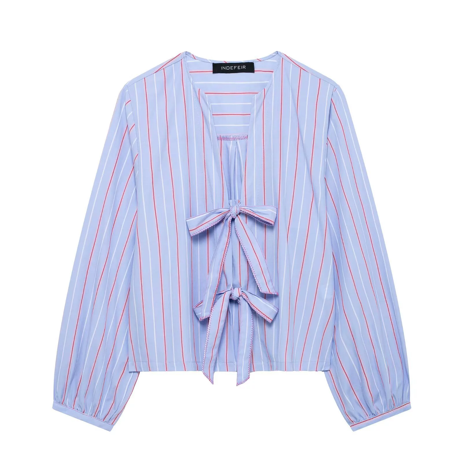 Летняя рубашка для отдыха с бантом, европейский стиль, oversize
